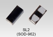  增加峰值脉冲电流额定值以提高移动设备浪涌保护性能的TVS二极管的封装照片：DF2B5BSL。