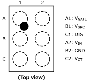 具有业内小型封装、用于移动和消费应用的N沟道MOSFET驱动IC引脚分布图示：TCK401G，TCK402G。