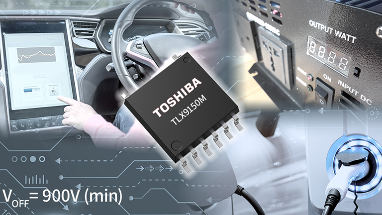 Toshiba Releases Automotive Photorelay with Output Withstand Voltage of 900V, Housed in a Small Package