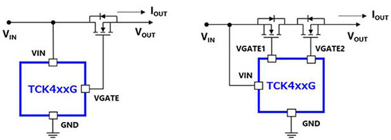 图1：负载开关电路（单高边、背对背）