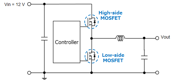 非隔离降压DC-DC转换器的简易方框图