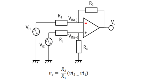 図 2-13　差動増幅器（減算回路）