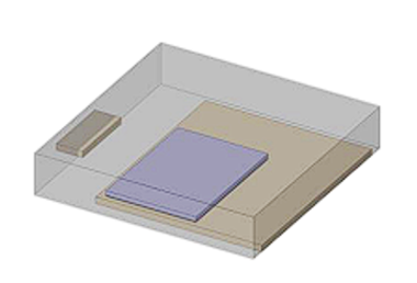 图1：用于冷却仿真的MOSFET 3D简化模型