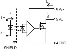 Figure 4. TLP2362B Internal-Circuit Configuration Diagram